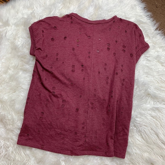 My Story Wine Burgundy Boho Sheer Soft Top Large - Picture 4 of 6